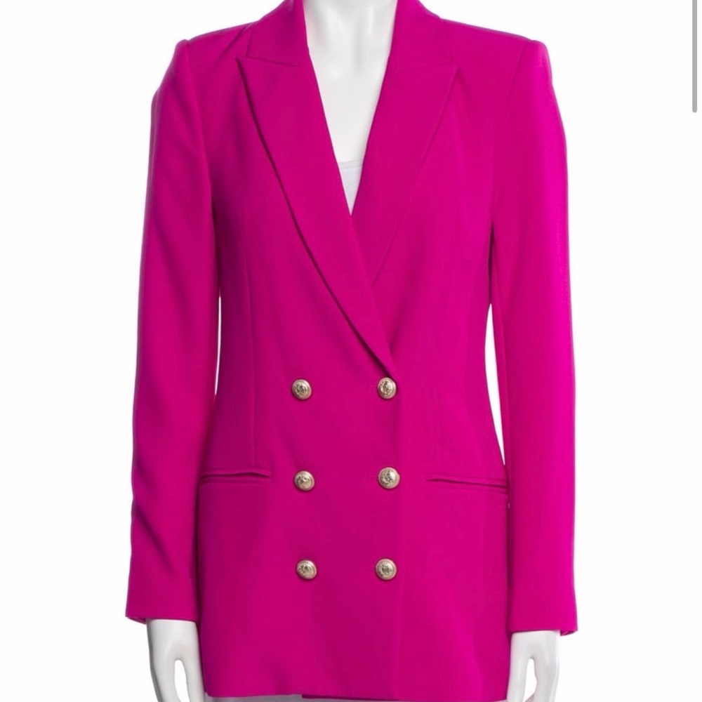 NWT XXS Generation Love Women's Double-Breasted Hot Pink Blazer